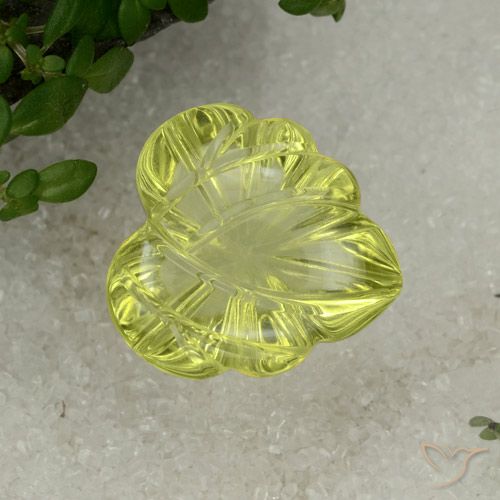 11.48ct Naturale Giallo medio Quarzo, Taglio a fantasia, Trasparente