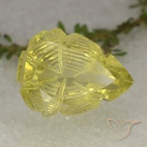 Quarzo Giallo chiaro naturale da 19.07 ct, Taglio a fantasia, Trasparente
