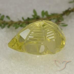 Quarzo Giallo chiaro naturale da 19.07 ct, Taglio a fantasia, Trasparente
