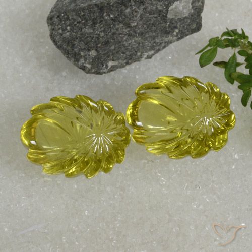21.68ctw Naturale Giallo medio Quarzo, Taglio a fantasia, Trasparente