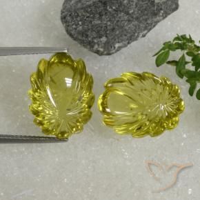 Gemme di Quarzo Giallo medio naturale da 21.68 ct, Taglio a fantasia, Trasparente