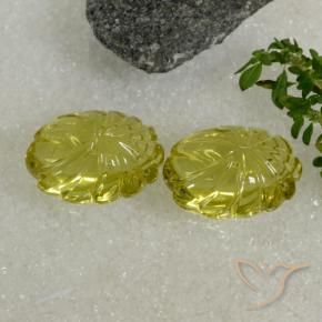 Gemme di Quarzo Giallo medio naturale da 21.68 ct, Taglio a fantasia, Trasparente
