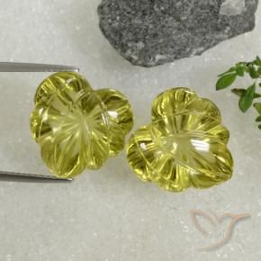Gemme di Quarzo Giallo medio naturale da 24.77 ct, Taglio a fantasia, Trasparente