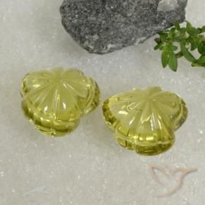 Gemme di Quarzo Giallo medio naturale da 24.77 ct, Taglio a fantasia, Trasparente