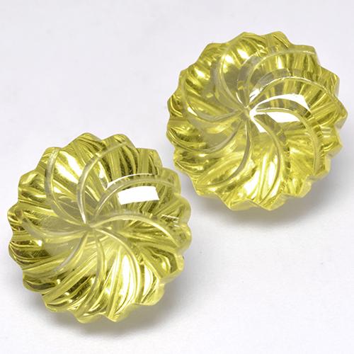 Quarzo naturale giallo da 24,54 ct, taglio fiore, trasparente