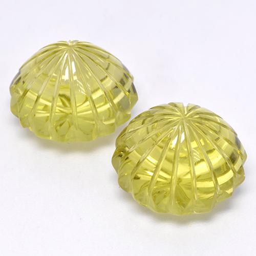 Quarzo naturale giallo da 24,54 ct, taglio fiore, trasparente