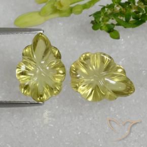 Gemme di Quarzo Giallo pallido naturale da 9.50 ct, Taglio a fantasia, Trasparente