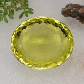 Quarzo naturale giallo da 67,14 ct, taglio ovale, VVS
