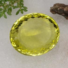 Quarzo naturale giallo da 67,14 ct, taglio ovale, VVS