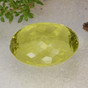 Quarzo naturale giallo da 67,14 ct, taglio ovale, VVS