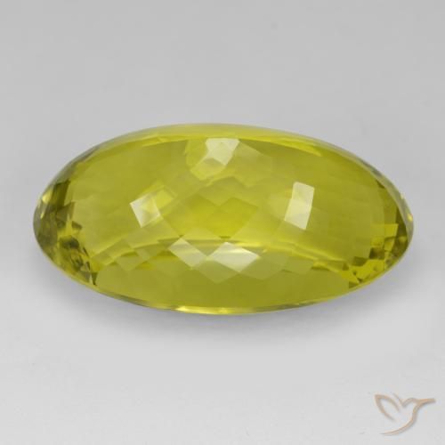 Quarzo Giallo verde naturale da 97.05 ct, Ovale, VVS