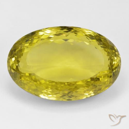 Quarzo Medium Dark-Yellow naturale da 90.42 ct, Ovale, VVS