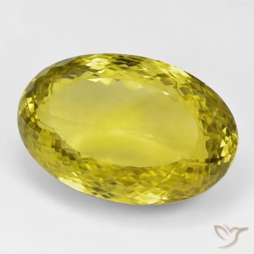 Quarzo Medium Dark-Yellow naturale da 90.42 ct, Ovale, VVS