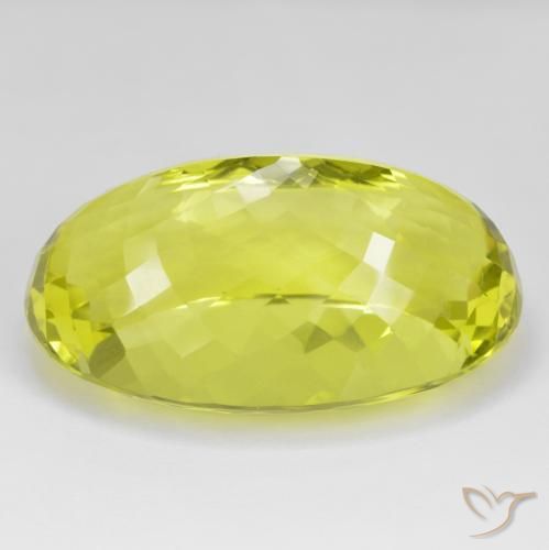 Quarzo Limone giallo naturale da 89.56 ct, Ovale, VVS