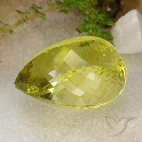 Quarzo Giallo vivido naturale da 87.25 ct, Forma a pera, VVS