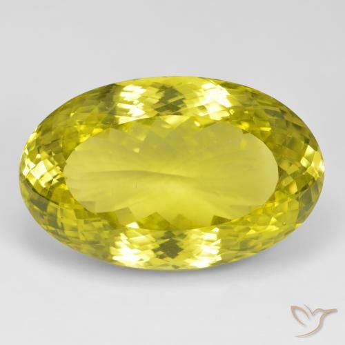 71.43ct Naturale Giallo medio Quarzo, Ovale, VVS