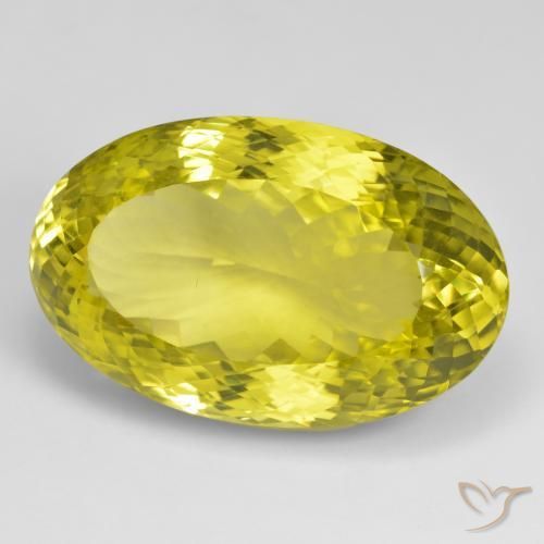 Quarzo Giallo medio naturale da 71.43 ct, Ovale, VVS