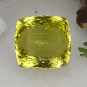 Quarzo naturale giallo da 67,62 ct, taglio a cuscino, VVS
