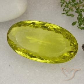Quarzo Limone giallo naturale da 85.07 ct, Ovale, VVS