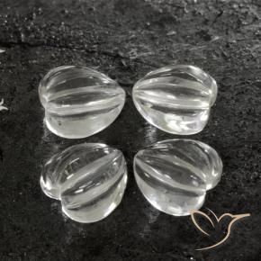 Gemme di Quarzo Bianco trasparente naturale da 6.22 ct, A forma di cuore, Trasparente