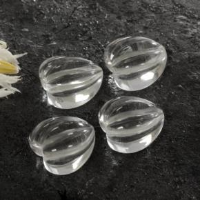 Gemme di Quarzo Bianco naturale da 6.30 ct, A forma di cuore, Trasparente