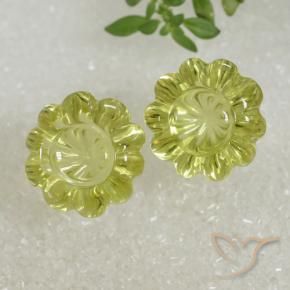Gemme di Quarzo Giallo medio naturale da 15.60 ct, Taglio a fiore, Trasparente