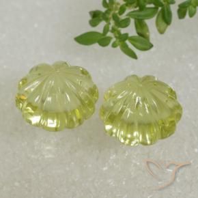 Gemme di Quarzo Giallo medio naturale da 15.60 ct, Taglio a fiore, Trasparente