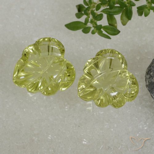 14.33ctw Naturale Giallo verde Quarzo, Taglio a fantasia, Trasparente