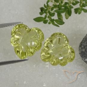 Gemme di Quarzo Giallo verde naturale da 14.33 ct, Taglio a fantasia, Trasparente