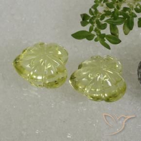 Gemme di Quarzo Giallo verde naturale da 14.33 ct, Taglio a fantasia, Trasparente