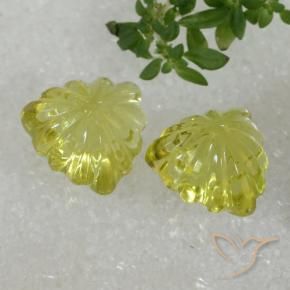 Gemme di Quarzo Giallo medio naturale da 10.43 ct, Taglio trillion, Trasparente