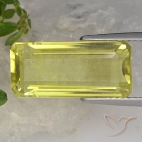 Quarzo Giallo chiaro naturale da 7.14 ct, Ottagonale / Taglio smeraldo, VVS-VS
