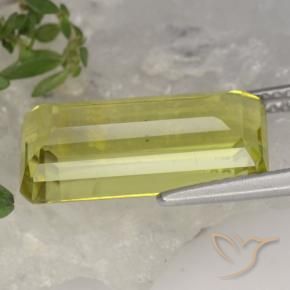 Quarzo Giallo chiaro naturale da 7.14 ct, Ottagonale / Taglio smeraldo, VVS-VS