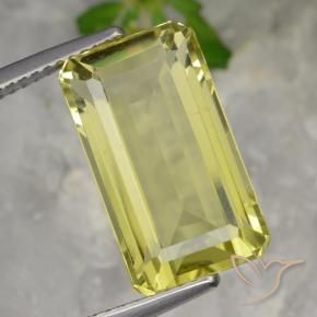 Quarzo Giallo chiaro naturale da 8.23 ct, Ottagonale / Taglio smeraldo, VVS-VS
