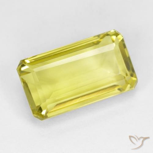 Quarzo Giallo Ananas Chiaro naturale da 6.12 ct, Ottagonale / Taglio smeraldo, VVS-VS