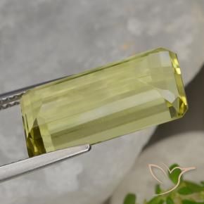 Quarzo Giallo mais chiaro naturale da 8.90 ct, Ottagonale / Taglio smeraldo, VVS-VS
