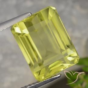Quarzo Giallo chiaro naturale da 9.99 ct, Ottagonale / Taglio smeraldo, VVS-VS