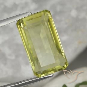 Quarzo Giallo medio naturale da 8.13 ct, Ottagonale / Taglio smeraldo, VVS-VS