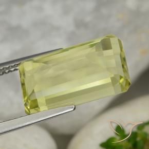 Quarzo Giallo medio naturale da 8.13 ct, Ottagonale / Taglio smeraldo, VVS-VS