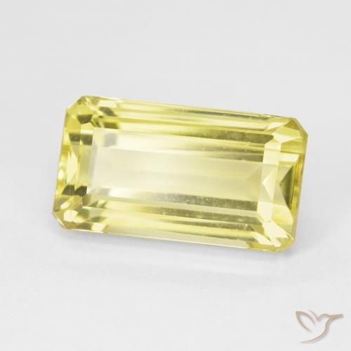 Quarzo Giallo Ananas Chiaro naturale da 6.84 ct, Ottagonale / Taglio smeraldo, VVS-VS