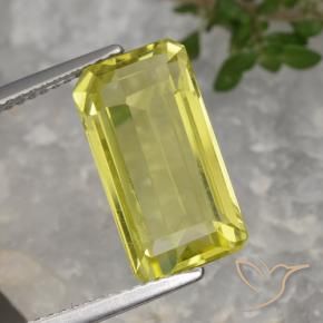 Quarzo Giallo chiaro naturale da 5.60 ct, Ottagonale / Taglio smeraldo, VVS-VS