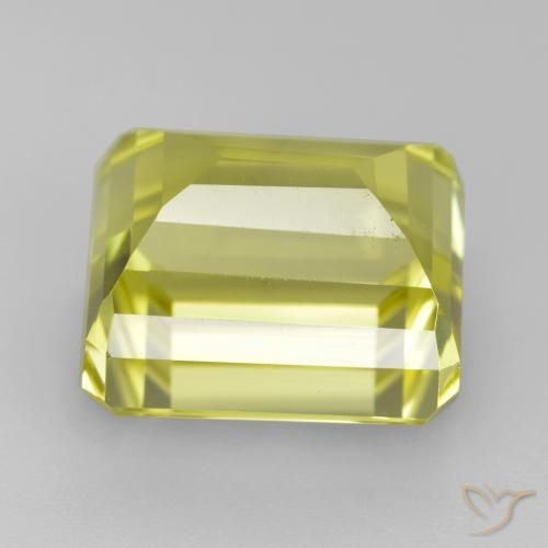 Quarzo Giallo chiaro naturale da 9.31 ct, Ottagonale / Taglio smeraldo, VVS-VS