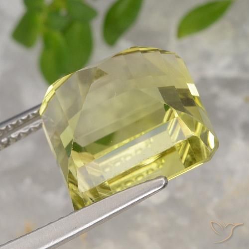 Quarzo Giallo chiaro naturale da 8.55 ct, Ottagonale / Taglio smeraldo, VVS-VS