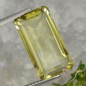 Quarzo Giallo medio naturale da 8.20 ct, Ottagonale / Taglio smeraldo, VVS-VS