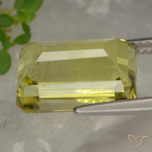 Quarzo Giallo pallido naturale da 6.42 ct, Ottagonale / Taglio smeraldo, VVS-VS