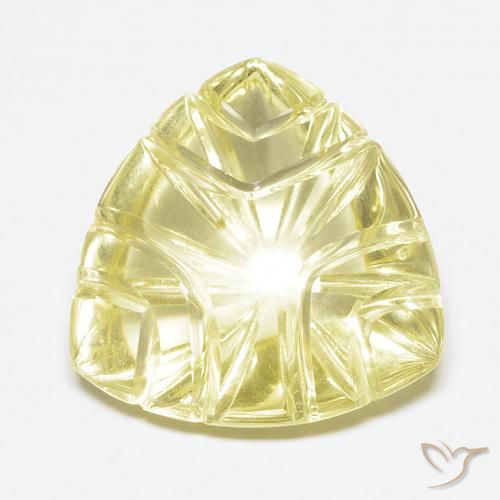 10.44ct Naturale Giallo chiaro Quarzo, Taglio a fantasia, Trasparente