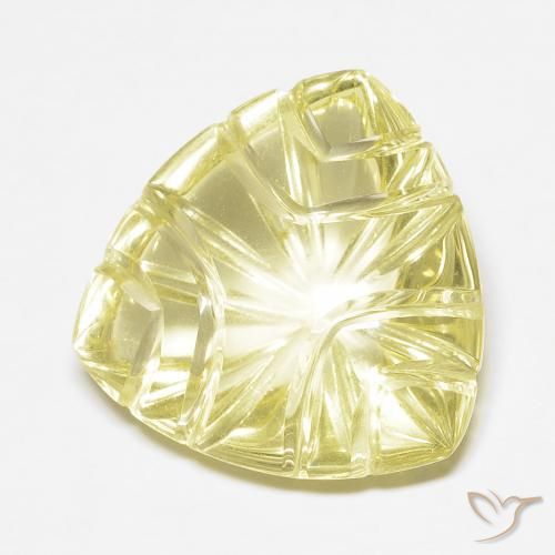 Quarzo Giallo chiaro naturale da 10.44 ct, Taglio a fantasia, Trasparente