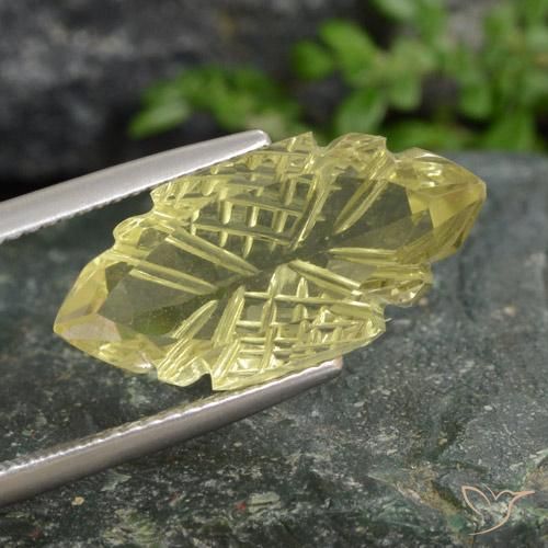 Quarzo Giallo chiaro naturale da 8.48 ct, Taglio marquise, Trasparente