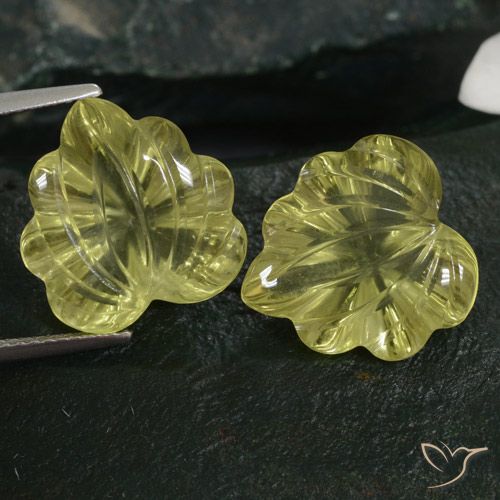 13.78ctw Naturale Giallo chiaro Quarzo, Taglio a fiore, Trasparente