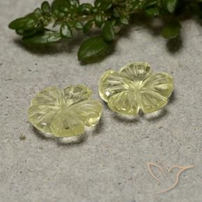 Gemme di Quarzo Giallo medio naturale da 2.15 ct, Taglio a fiore, Trasparente